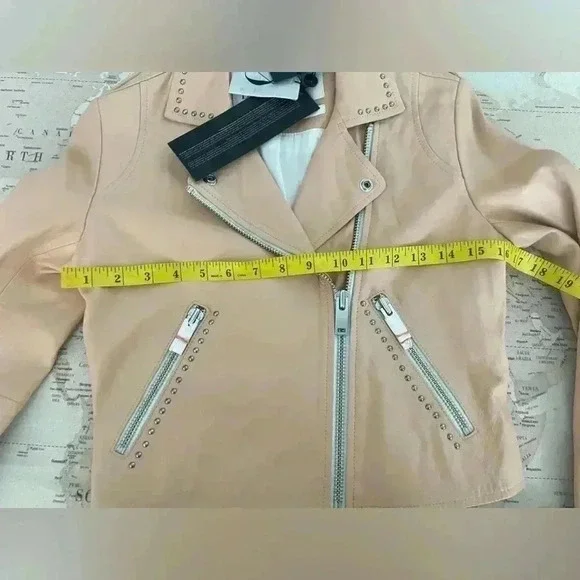 🆕Free People/  DOMA Leather Jacket Size XS - Picture 11 of 11